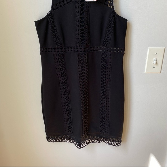 NWT Free People Sky Scraper Bodycon Crochet Mini Dress Size S Black Cocktail - Picture 7 of 15